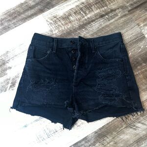 AGOLDE Women’s Black Parker Vintage Cut-Off Short